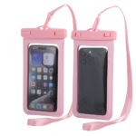 Waterproof Phone Pouch Pink with Lanyard for iPhone, Samsung & More (Up to 7")