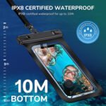 Waterproof Phone Pouch Black with Lanyard for iPhone, Samsung & More (Up to 7") - Image 8