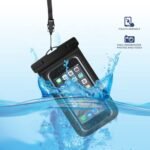 Waterproof Phone Pouch Black with Lanyard for iPhone, Samsung & More (Up to 7") - Image 5