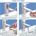 Faucet Extender Aerator, Brass Sink Tap Aerator 2 Spray Mode Tap Spray Head Faucet Attachment for Kitchen/Bathroom - Image 5
