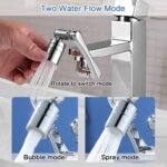 Faucet Extender Aerator, Brass Sink Tap Aerator 2 Spray Mode Tap Spray Head Faucet Attachment for Kitchen/Bathroom - Image 4
