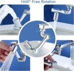Faucet Extender Aerator, Brass Sink Tap Aerator 2 Spray Mode Tap Spray Head Faucet Attachment for Kitchen/Bathroom - Image 3