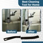Crevice Cleaning Brush (3 Pieces Tool) for Narrow Corners in home Kitchen Bathroom and Window Groove (Plastic)